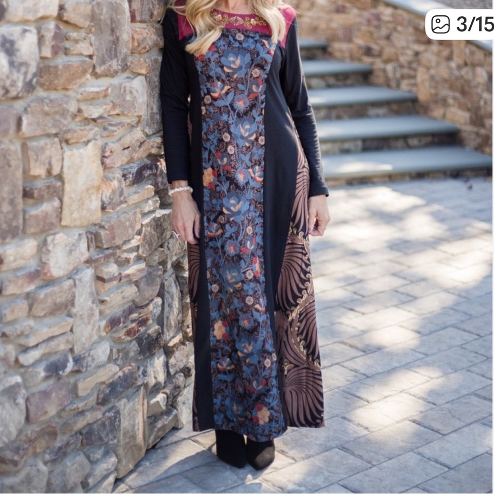 Soft Surroundings Icon Sultana Sequin Embellished Maxi Dress Size Large - Picture 8 of 12